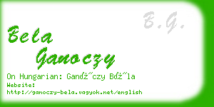 bela ganoczy business card